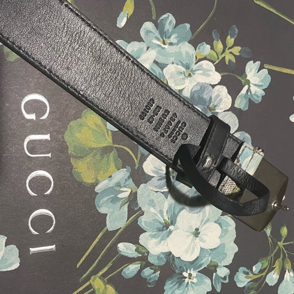 Unisex bloom Gucci belt - Picture 3 of 11